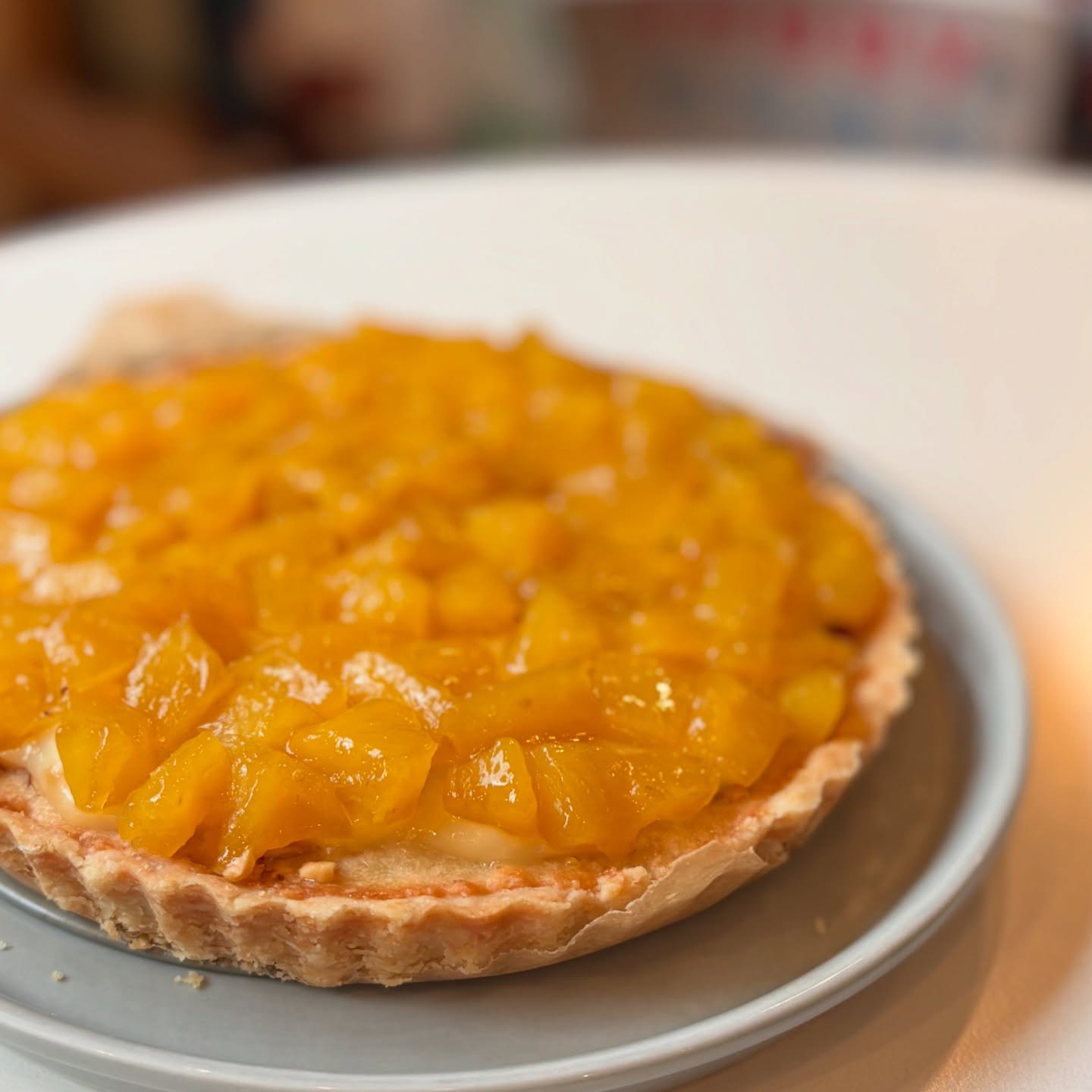 🥧パイナップルタルト普通の名前ですがメチャ美味しいです。パイナップルたっぷり乗せました#ヴィーガンスイーツ